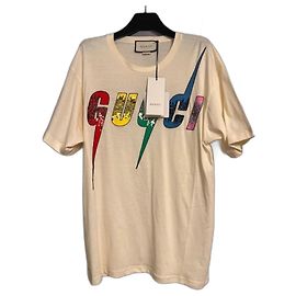Gucci Unisex Cotton T-shirt Eggshell Eggshell