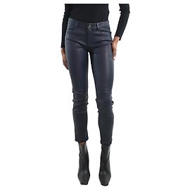 Emilio Pucci Pantaloni in pelle blu - taglia UK 8 Blu