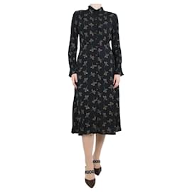 Ba&Sh-Vestido negro estampado floral - talla UK 12-Negro