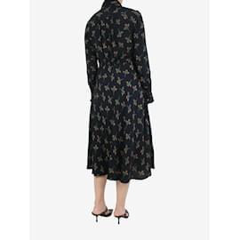 Ba&Sh-Schwarzes Kleid mit Blumenmuster – Größe UK 12-Schwarz