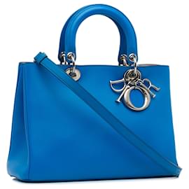 Dior-Bolso satchel Dior azul grande Diorissimo-Azul