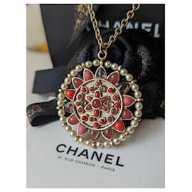 Chanel-CC Gripoix 07P GHW Pendant Crystal Necklace Rue Cambon box-Multiple colors