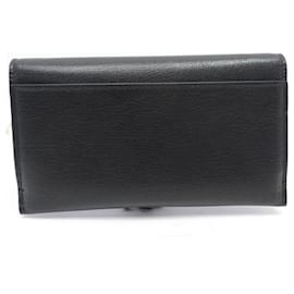 Christian Dior-NEW CHRISTIAN DIOR LONG WALLET WITH SADDLE S CHAIN5614CCEH WALLET-Black