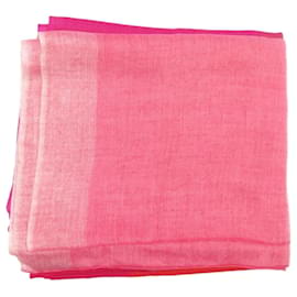 Hermès-HERMES SCARF STOLE SHADES OF CHALE PINK 270CM IN MULTICOLOR CASHMERE-Pink