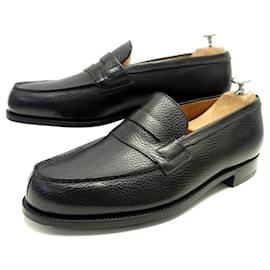 JM Weston-NEW JM WESTON LOAFERS 180 Black grained leather 9E 43 L SHOES-Black