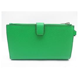 Michael Kors-NEUF PORTEFEUILLE MICHAEL KORS ADELE 34F9SAFW4L EN CUIR VERT LEATHER WALLET-Vert