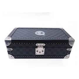 Louis Vuitton-NEW BOX 8 LOUIS VUITTON N WATCHES48226 CHECKER GRAPHITE WATCH BOX-Dark grey