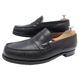 JM Weston-JM WESTON LOAFERS 180 black leather 8.5E 42.5 l 43 LOAFERS SHOES-Black