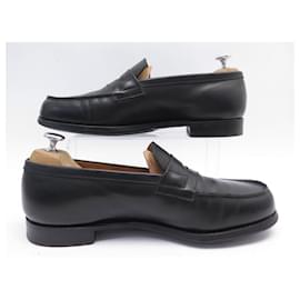JM Weston-JM WESTON LOAFERS 180 black leather 8.5E 42.5 l 43 LOAFERS SHOES-Black