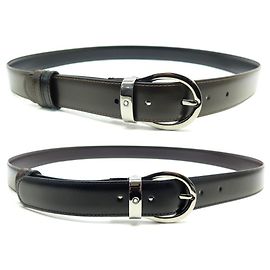 CINTO MONTBLANC COM FIVELA DE PIN REVERSÍVEL RUTHENIEE T OVAL110 cinto Preto