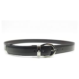 Montblanc-MONTBLANC BELT WITH RUTHENIEE T OVAL REVERSIBLE PIN BUCKLE110 BELT-Black