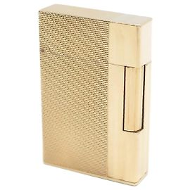 VINTAGE LIGHTER ST DUPONT LINE 2 IN SOLID YELLOW GOLD 18K GOLD LIGHTER Golden