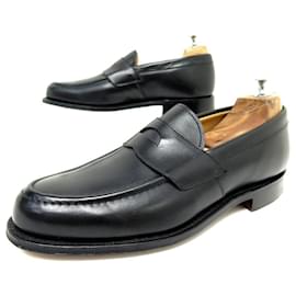 Church's-NEW CHURCH'S DAWLEY SHOES MOCCASINS 6F 40 BLACK LEATHER MOCCASINS LOAFERS-Black