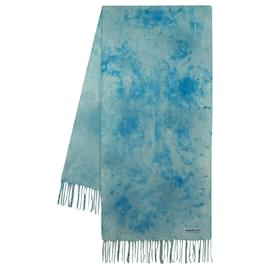 Acne-Cachecol Tie Dye Canadá - Acne Studios - Lã - Azul Aqua-Azul
