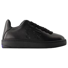 Burberry-LF Box Sneakers - Burberry - Leather - Black-Black