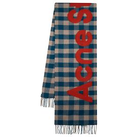 Lenço Veda - Acne Studios - Lã - Azul Turquesa Azul