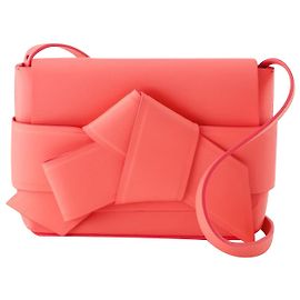 Carteira Musubi com corrente - Acne Studios - Couro - Rosa Elétrico Rosa