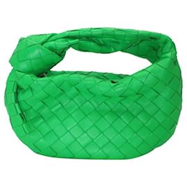 Bottega Veneta-Bottega Veneta Mini Jodie Umhängetasche aus „Parakeet“ grünem Leder-Grün