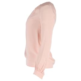 Michael Kors-Camicetta con maglie a catena di Michael Michael Kors in seta rosa-Rosa