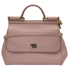 Dolce & Gabbana Sac Sicily moyen en cuir de veau rose Cuir Rose