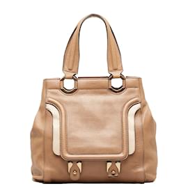 Chloé-Leather Handbag-Brown