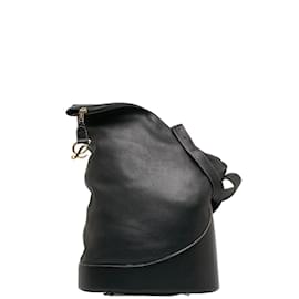 Loewe-Leather Anton Sling Bag-Black