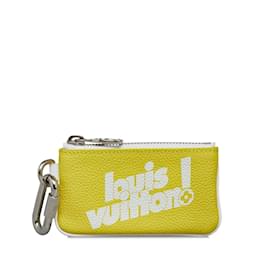 Louis Vuitton-Louis Vuitton Porte-clés en cuir Everday LV Porte-clés en cuir M80845 en bon état-Jaune