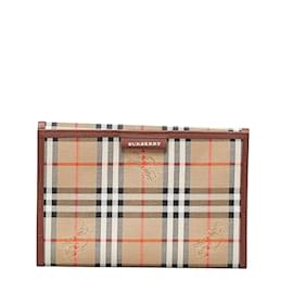 Burberry-Haymarket Check Canvas Book Cover-Brown