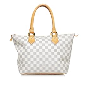 Louis Vuitton-Borsa Louis Vuitton Damier Azur Saleya PM in tela N51186 in buone condizioni-Bianco