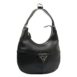 Gucci-Interlocking G Reins Hobo Bag  114869-Black