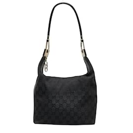 Gucci-GG Canvas Hobo Shoulder Bag  002 058-Black