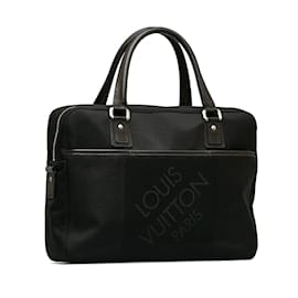 Louis Vuitton-Louis Vuitton Damier Geant Yack Bag Bolso de negocios de lona M93082 en buen estado-Negro