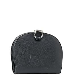 Gucci-Carteira curta de couro Gucci Bifold Wallet em bom estado-Preto