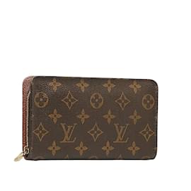 Louis Vuitton-Monograma Porte Monnaie Zip L61727-Marrom