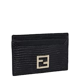 Fendi-Leather Card Case 7M0155-Black