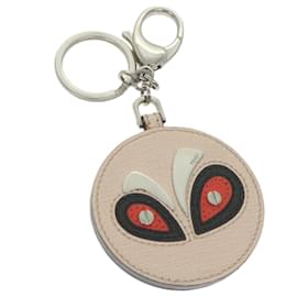 Fendi-FENDI Key Ring Leather Pink Auth ar10597b-Pink