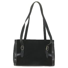 Gucci-GUCCI Shoulder Bag Suede Black Auth fm2881-Black