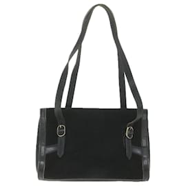 Gucci-GUCCI Borsa A Spalla Camoscio Nero Auth fm2881-Nero