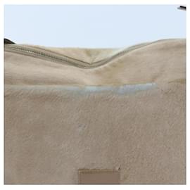 Fendi-FENDI Mamma Baguette Shoulder Bag Harako leather Beige Auth ar10608b-Beige