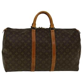 Louis Vuitton-Louis Vuitton Monograma Keepall 50 Boston Bag M41426 Autenticação de LV 59197-Monograma