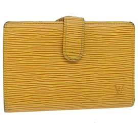 Louis Vuitton-LOUIS VUITTON Epi Porte Monnaie Billets Viennois Amarelo M63249 LV Auth bs9847-Amarelo