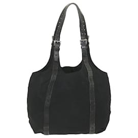 Prada-PRADA Tote Bag Nylon Black Auth bs9826-Black