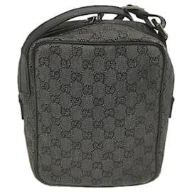 Gucci-gucci GG Canvas Shoulder Bag black 03136 Auth bs10038-Black