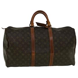 Louis Vuitton-Louis Vuitton-Monogramm Keepall 50 Boston Bag M.41426 LV Auth 58737-Monogramm