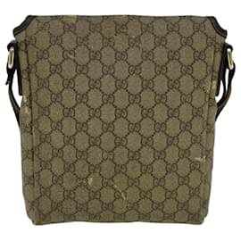 Gucci-GUCCI GG Canvas Shoulder Bag Coated Canvas Beige Auth 59239-Beige