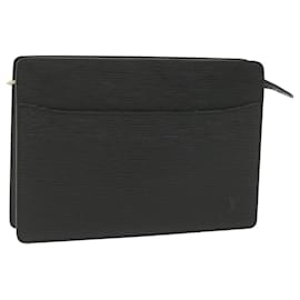 Louis Vuitton-LOUIS VUITTON Epi Pochette Homme Clutch Bag Black M52522 LV Auth ki3764-Black