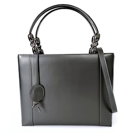 Dior-Dior Christian Dior Maris Pearl Grande shoulder bag in metal gray leather-Grey