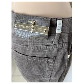Trussardi Jeans-Pantaloni, ghette-Marrone