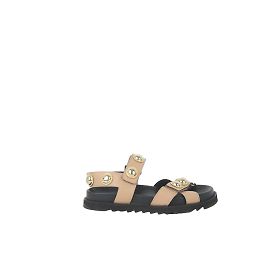 Claudie Pierlot Ledersandalenschuhe Beige