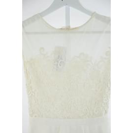 Giambattista Valli-vestido de algodón-Blanco